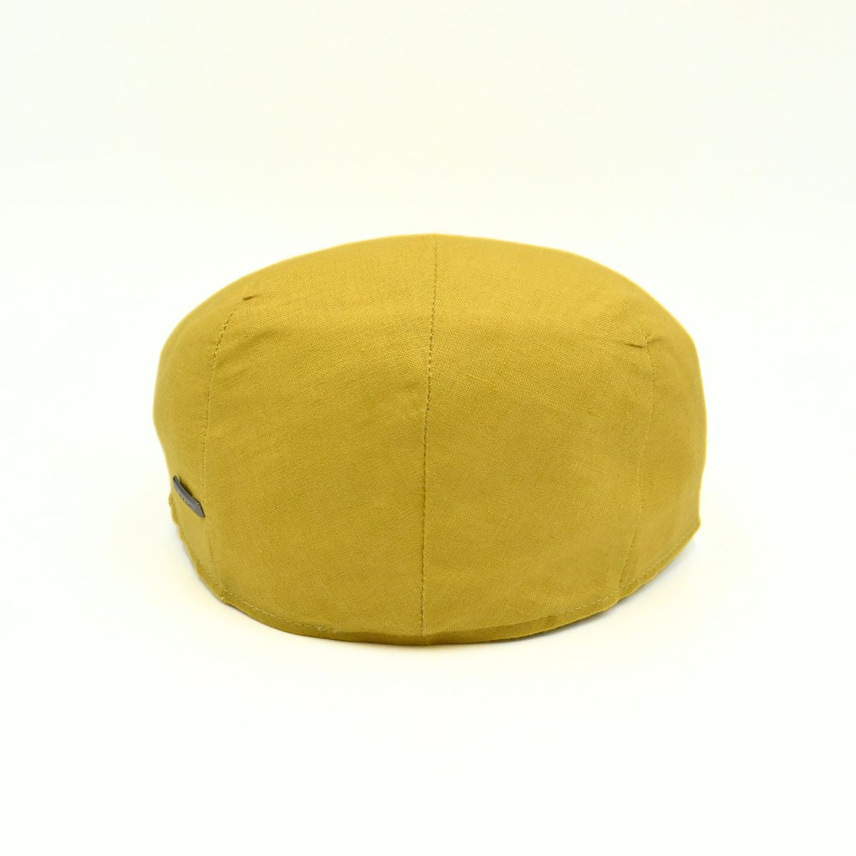 Yellow Palermo Linen Cap – Italian Flat Cap, Unisex on white background