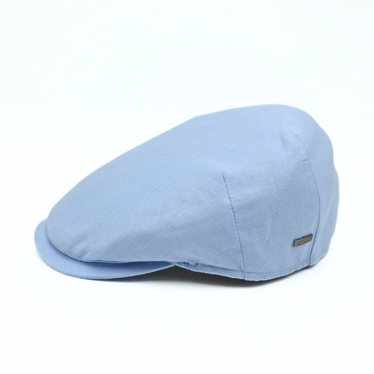 blue Palermo Linen Cap – Italian Flat Cap, Unisex on white background