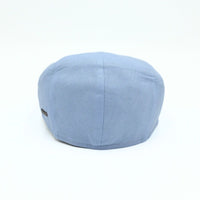 blue Palermo Linen Cap – Italian Flat Cap, Unisex on white background