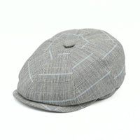 Gray Alfredo Newsboy Hat on white background
