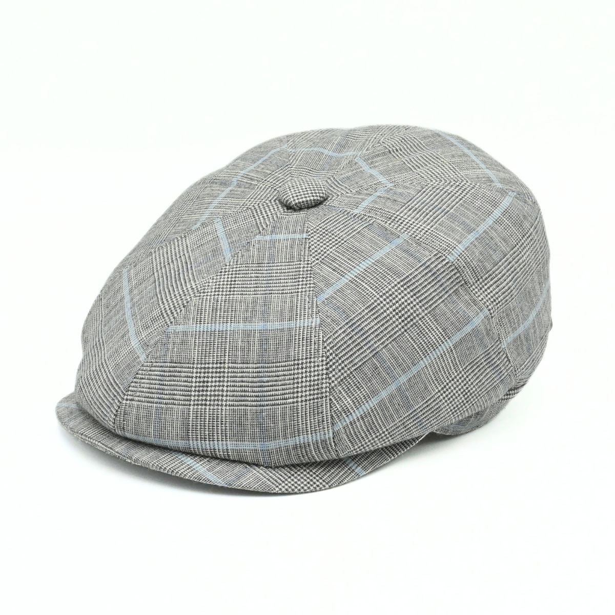 Gray Alfredo Newsboy Hat on white background