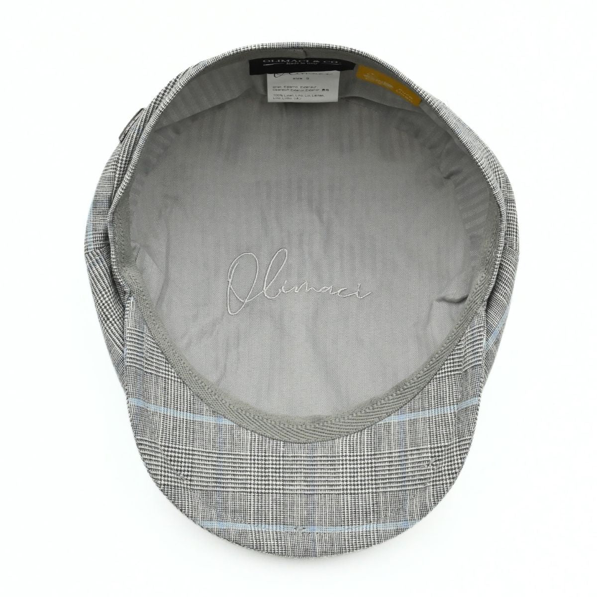 Gray Alfredo Newsboy Hat on white background