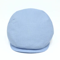 blue Palermo Linen Cap – Italian Flat Cap, Unisex on white background