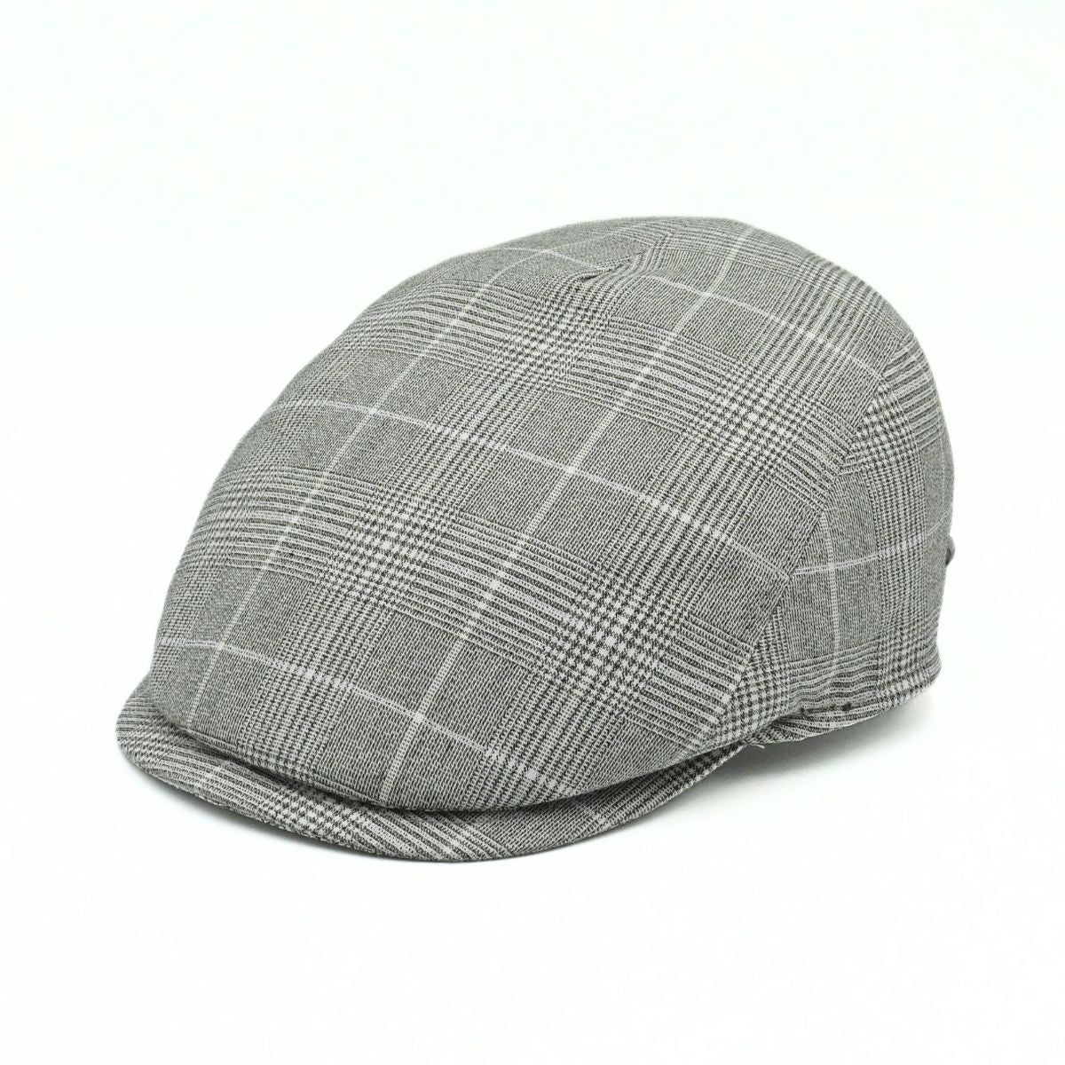 Gray Alfredo Linen Cap on white background. Italian summer cap