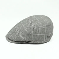 Gray Alfredo Linen Cap on white background. Italian summer cap