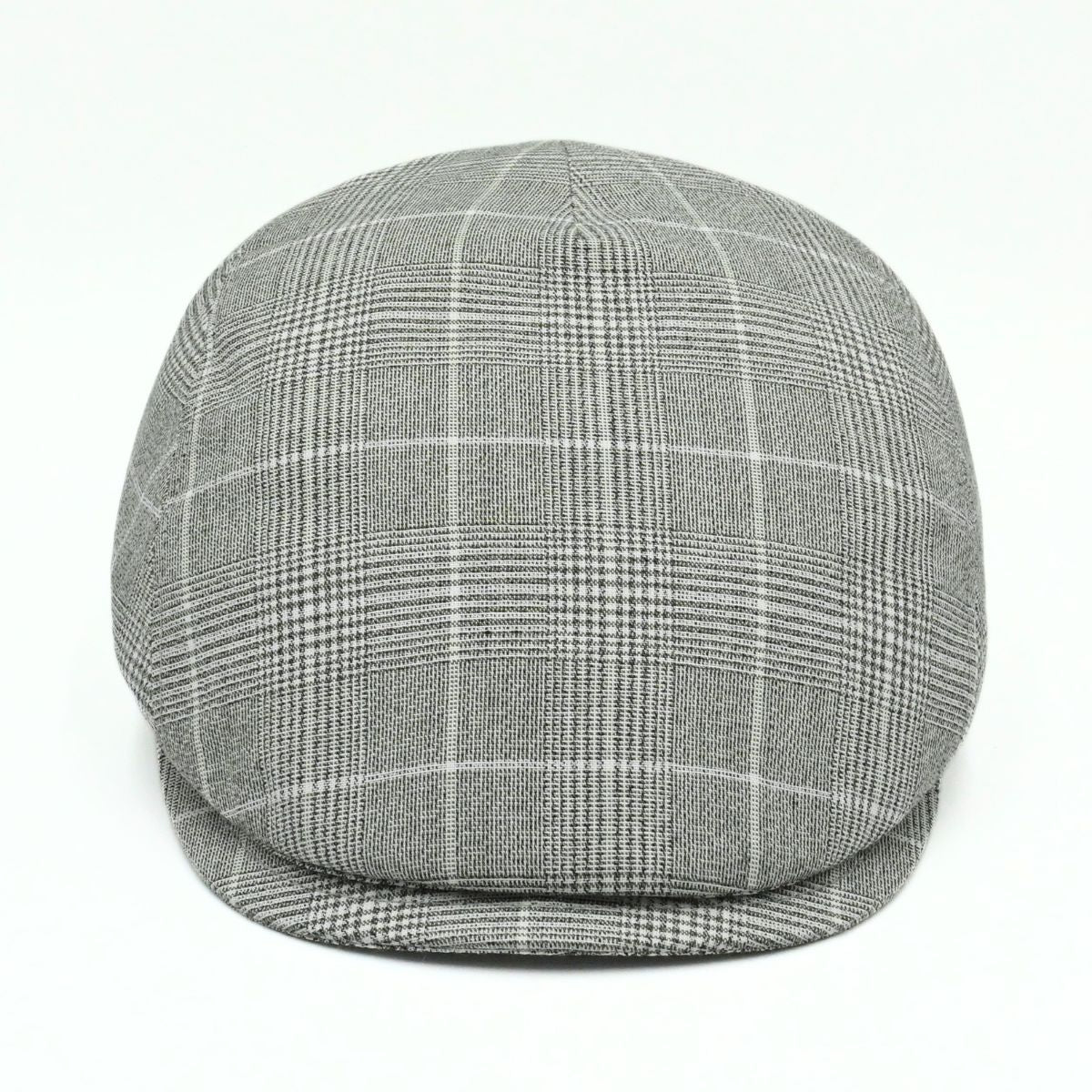 Gray Alfredo Linen Cap on white background. Italian summer cap