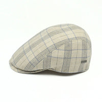 Beige Bartolomeo Linen Cap on white background