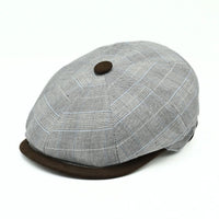 Gray Vicenza Newsboy Hat on white background