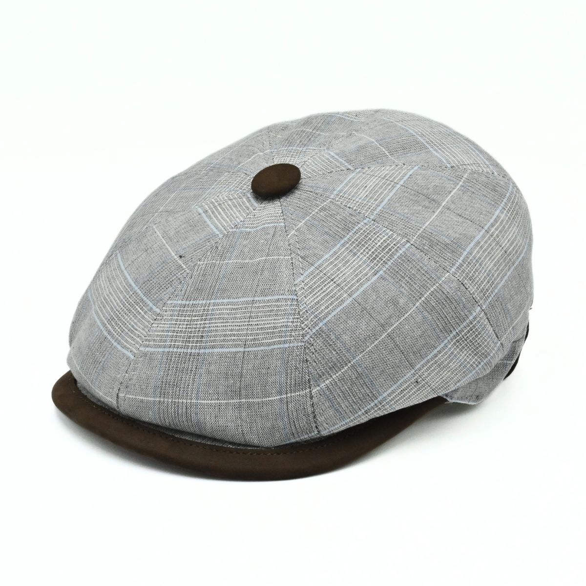 Gray Vicenza Newsboy Hat on white background