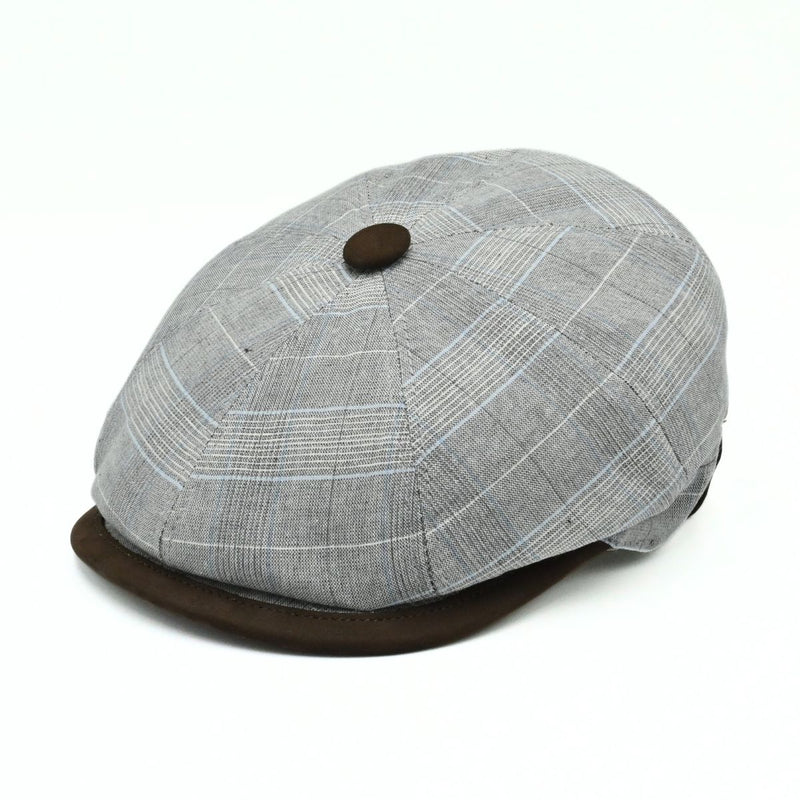 Gray Vicenza Newsboy Hat on white background