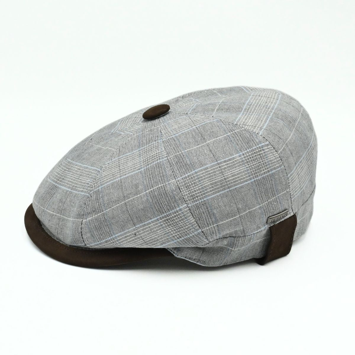 Gray Vicenza Newsboy Hat on white background