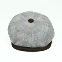 Gray Vicenza Newsboy Hat on white background