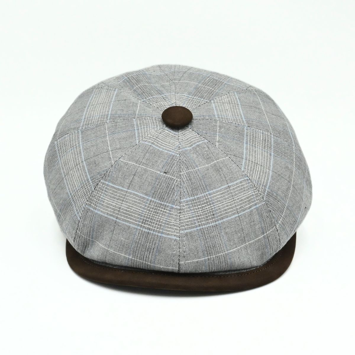 Gray Vicenza Newsboy Hat on white background