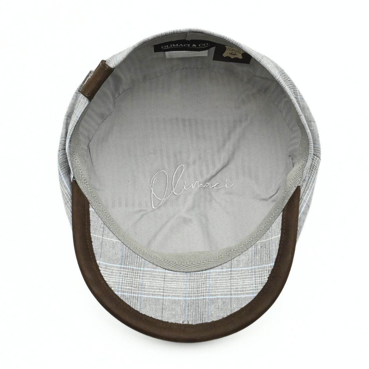 Gray Vicenza Newsboy Hat on white background