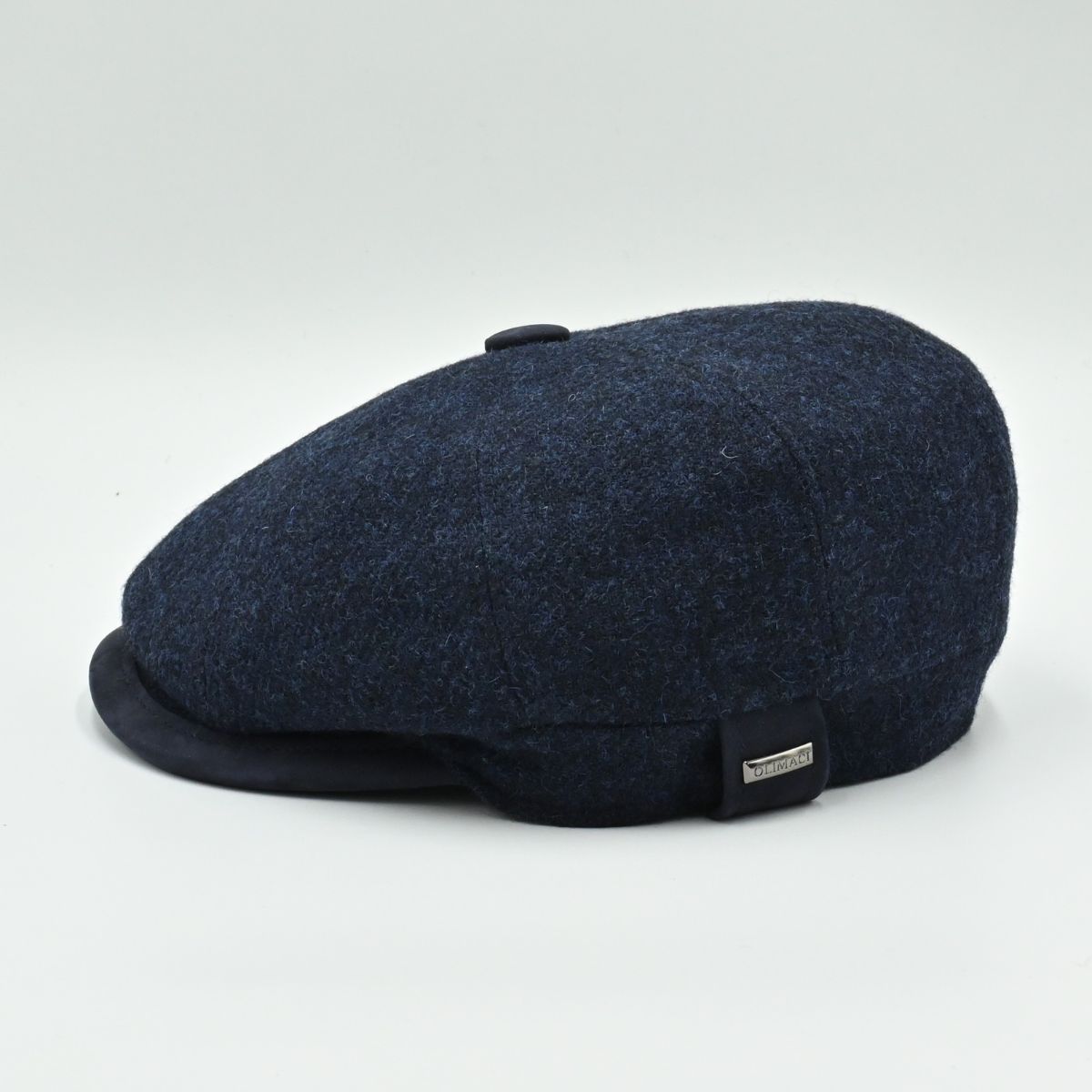 Shetland Wool & Leather Newsboy Cap – Norcia | Handmade in Italy