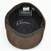 Brown Firenze Leather Newsboy Hat inside view