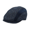 Blue Tweed Cap With Velvet Bands front view