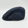 Blue Tweed Cap With Velvet Bands side view
