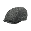 Gray Tweed Cap With Velvet Bands front view
