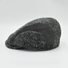 Gray Tweed Cap With Velvet Bands side view