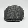 Gray Tweed Cap With Velvet Bands front view