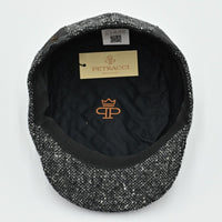 Gray Tweed Cap With Velvet Bands inside view