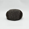 Brown Tweed Cap With Velvet Bands back view