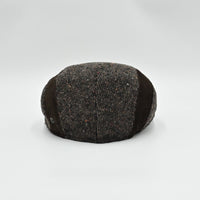 Brown Tweed Cap With Velvet Bands back view
