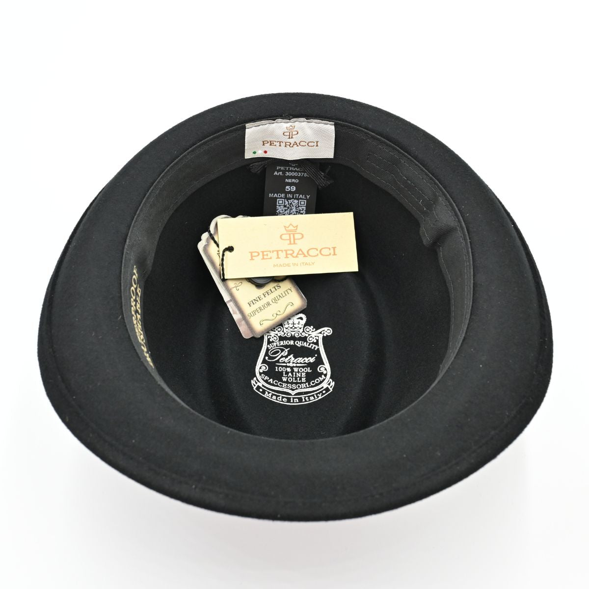 Black Alpine Hat inside view