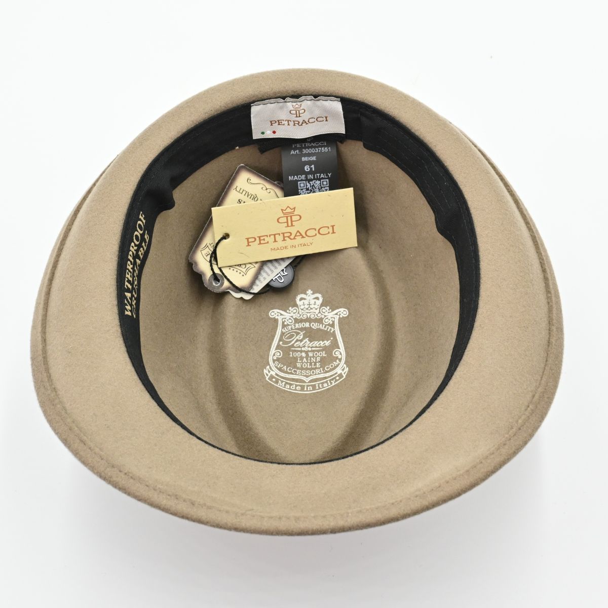 Beige Alpine Hat inside view