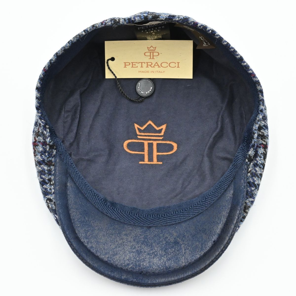 Blue Pullover Pattern Hat inside view