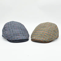 Blue and brown Pullover Pattern Hat front view