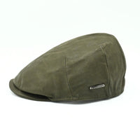 Green Hammered Nappa Leather Driver Cap side view