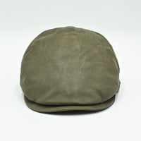 Green Hammered Nappa Leather Driver Cap top view