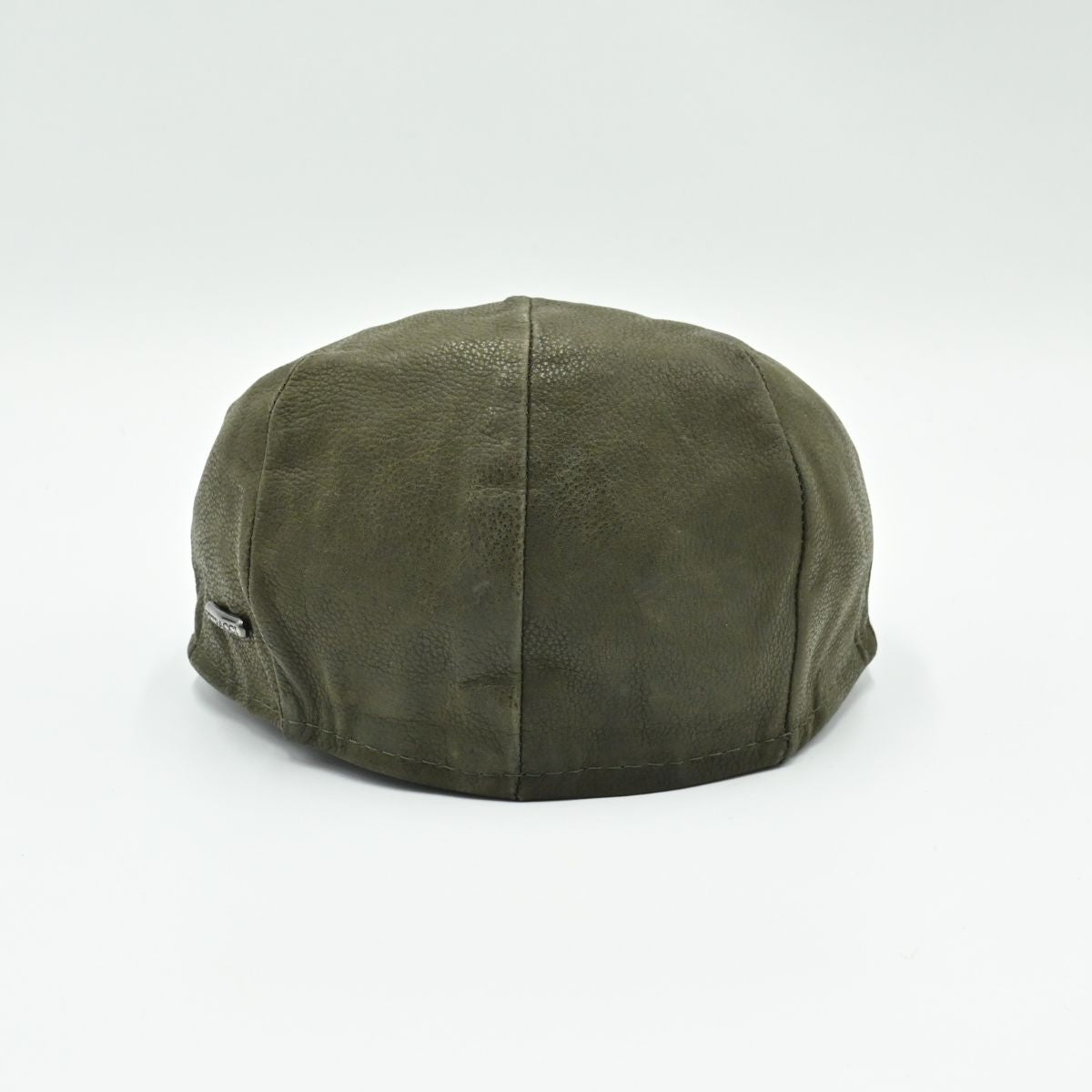 Green Hammered Nappa Leather Driver Cap back view