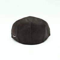 Brown Hammered Nappa Leather Driver Cap back view
 