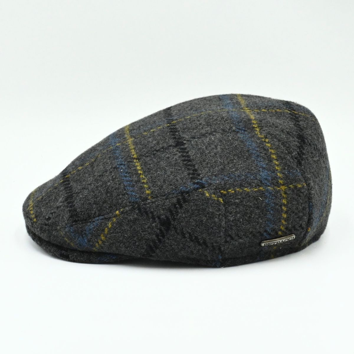 Grey Shetland Wool Cap side view