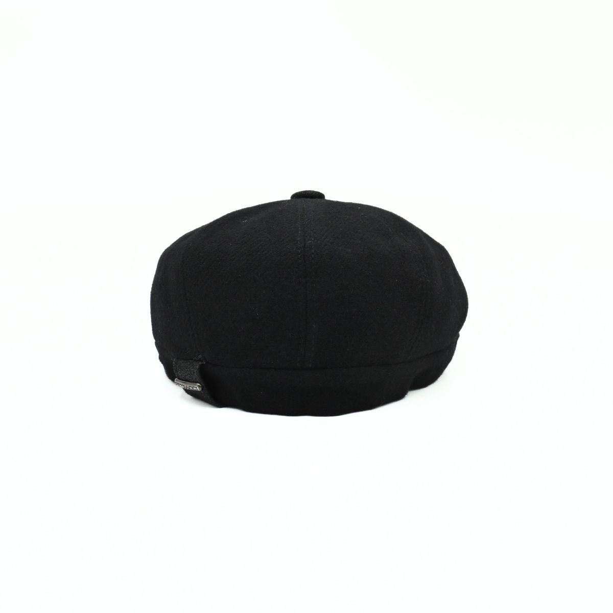 black color Irish Newsboy Shetland Wool Hat back view