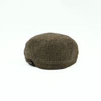 brown color Irish Newsboy Shetland Wool Hat back view