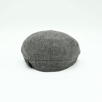 grey color Irish Newsboy Shetland Wool Hat back view