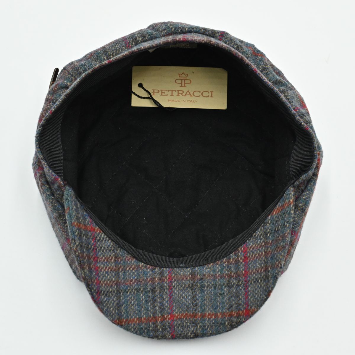 Dark grey color Newsboy Shetland Fantasy Hat inside view