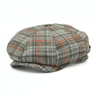Light grey color Newsboy Shetland Fantasy Hat front view