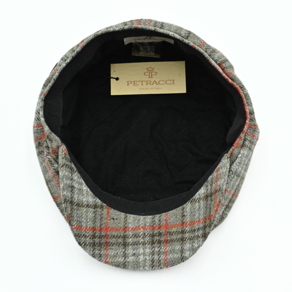 Light grey color Newsboy Shetland Fantasy Hat inside view