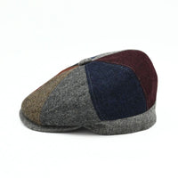 Multicolor Irish Newsboy Shetland Wool Hat side view