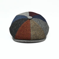 Multicolor Irish Newsboy Shetland Wool Hat front view