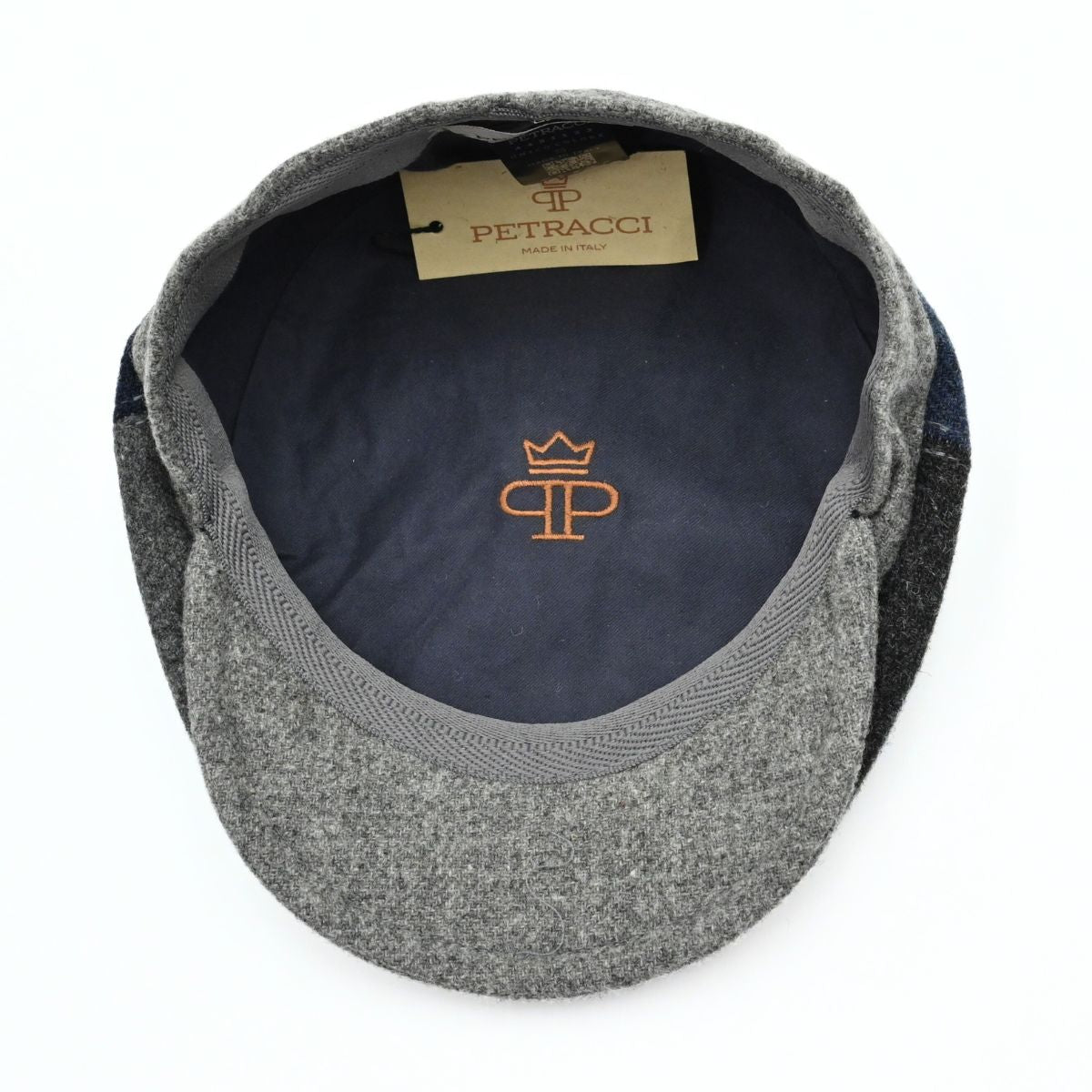 Multicolor Irish Newsboy Shetland Wool Hat inside view