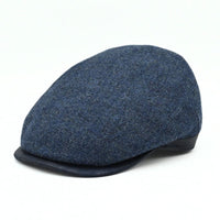 Blue Solid Color Shetland Wool Cap front view