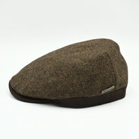 Brown Solid Color Shetland Wool Cap side view