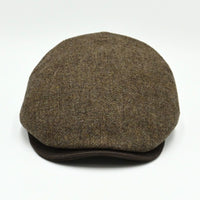 Brown Solid Color Shetland Wool Cap front view