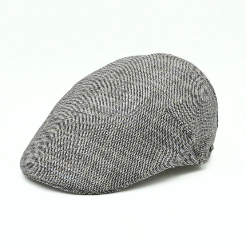 Beige Prince of Wales Pattern Cap front view